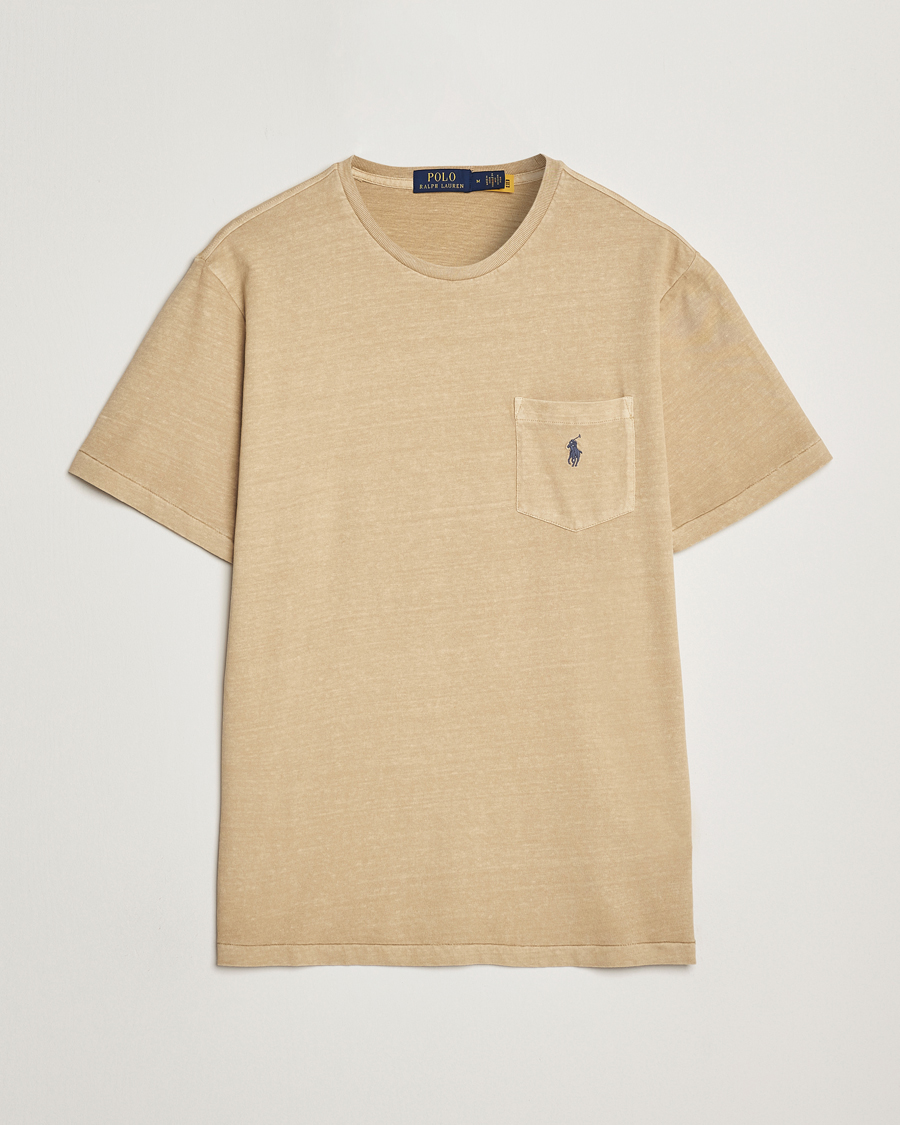 Herren | T-Shirts | Polo Ralph Lauren | Cotton Linen T-Shirt Coastal Beige