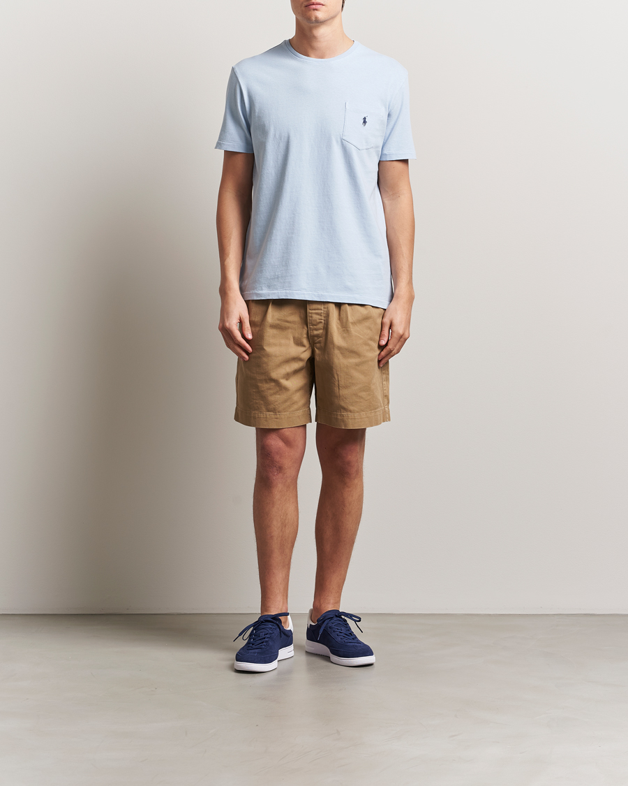 Herren | T-Shirts | Polo Ralph Lauren | Cotton Linen T-Shirt Office Blue