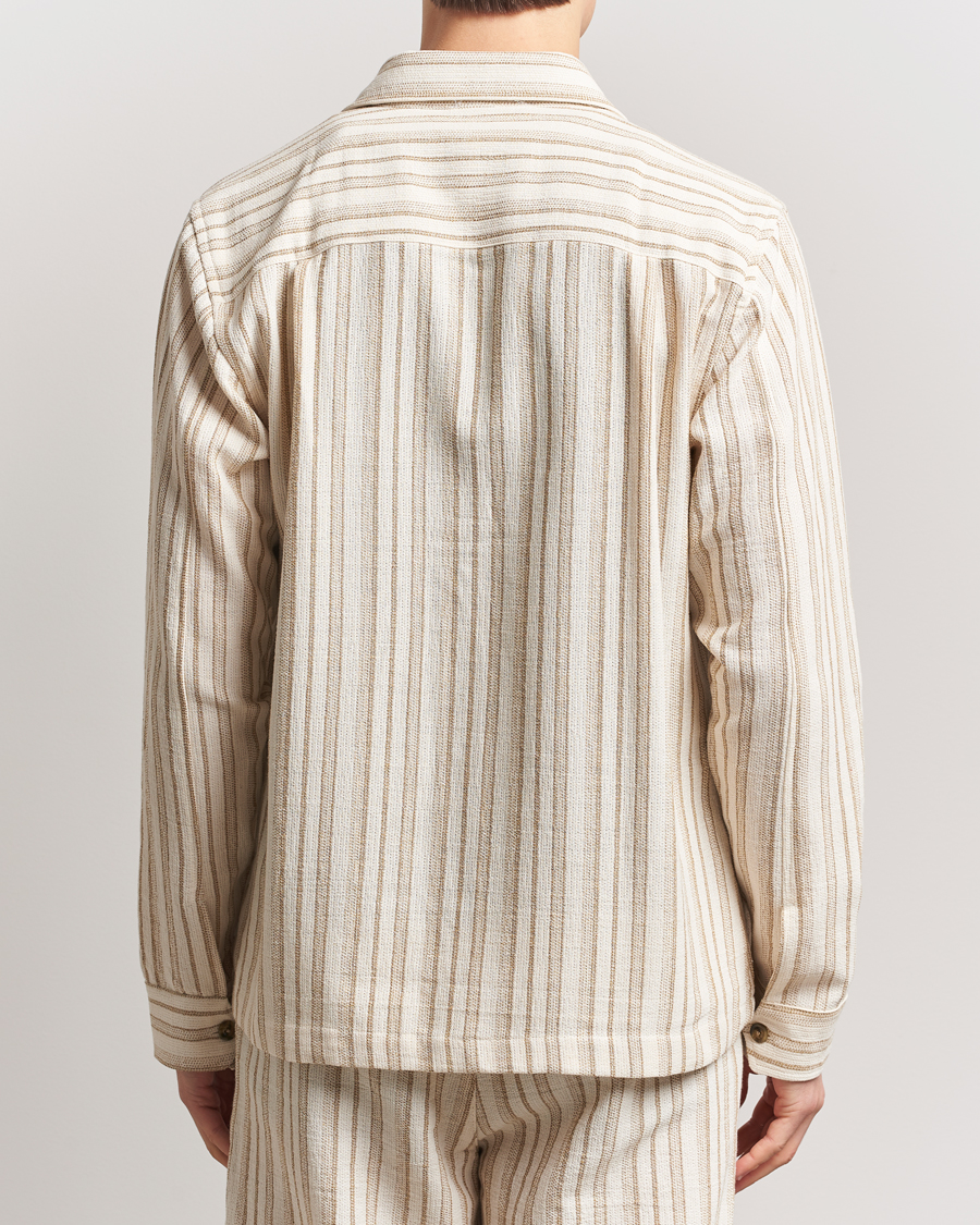 Herren | Hemden | LES DEUX | Shane Stripe Cotton Overshirt Ivory