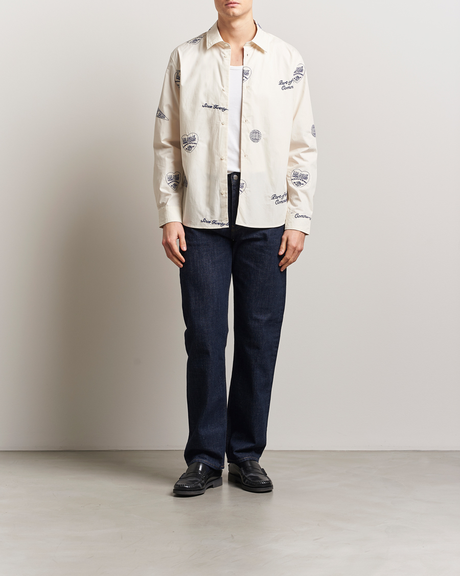 Herren | Hemden | LES DEUX | Kalen All Over Embroidery Shirt Ivory