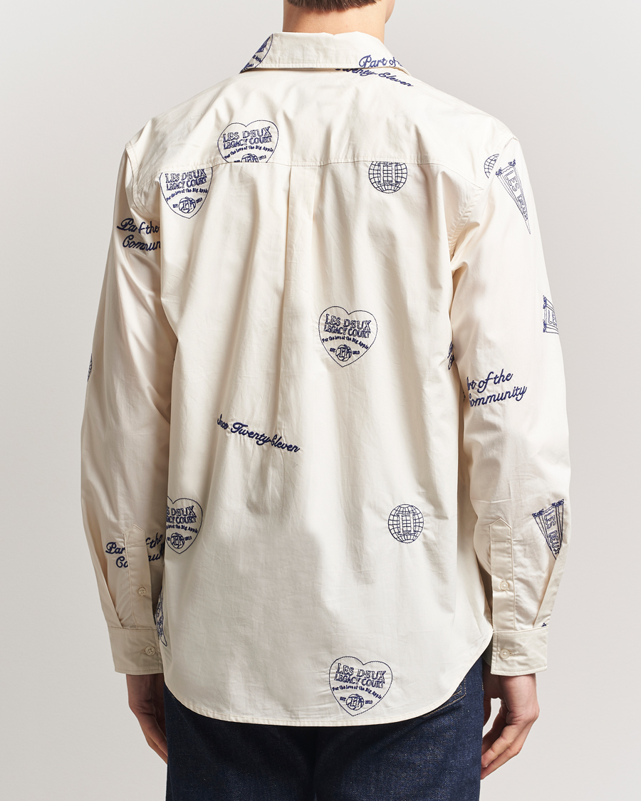 Herren | Hemden | LES DEUX | Kalen All Over Embroidery Shirt Ivory
