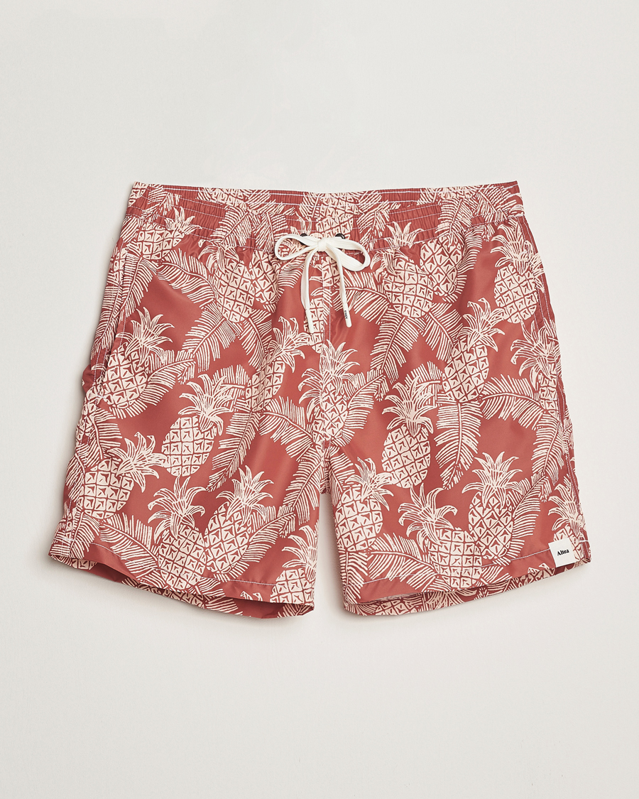 Herren | Badehosen | Altea | Printed Swim Shorts Terracotta