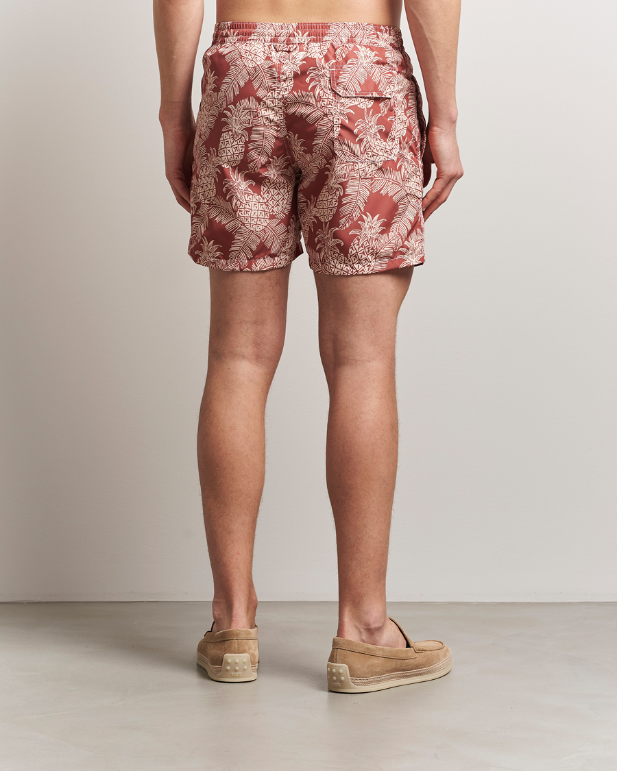 Herren | Badehosen | Altea | Printed Swim Shorts Terracotta