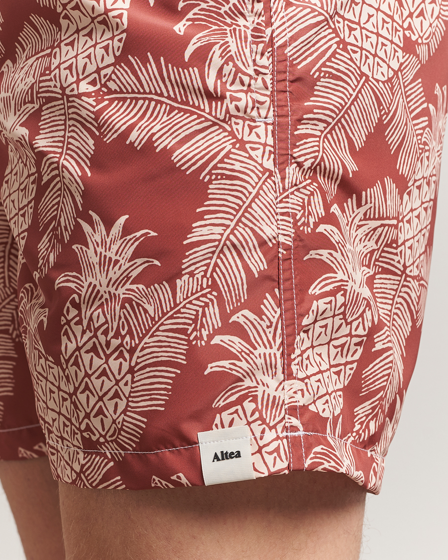Herren | Badehosen | Altea | Printed Swim Shorts Terracotta