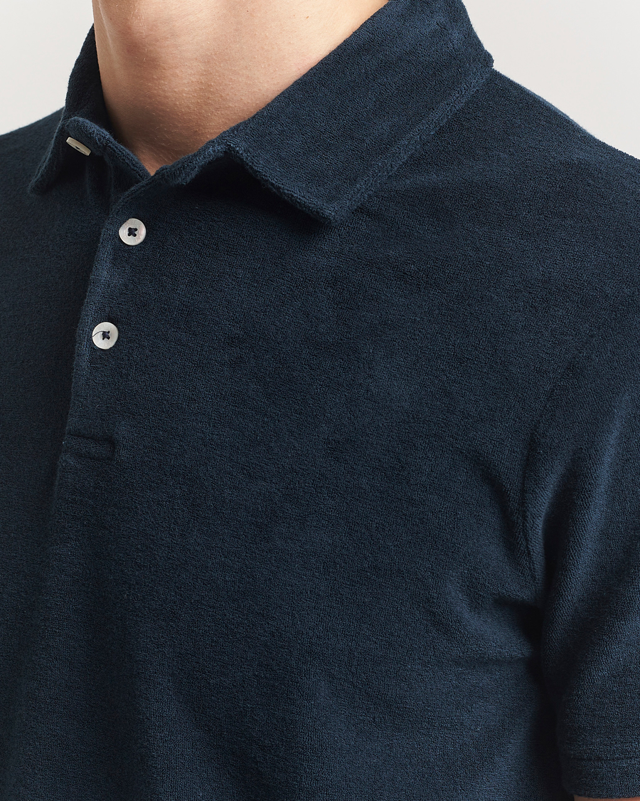 Herren | Poloshirts | Altea | Terry Cotton Polo Navy