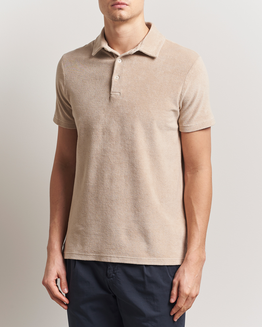 Herren | Poloshirts | Altea | Terry Cotton Polo Beige