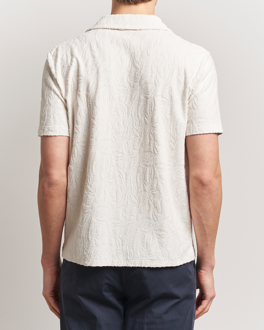 Herren | Poloshirts | Altea | Terry Jacquard Cotton Polo Off White