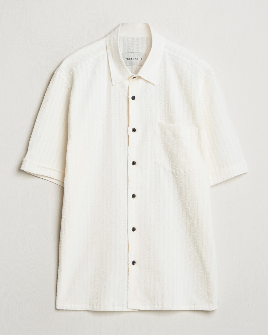 Herren | Hemden | Peregrine | Seersucker Beach Shirt White Stripe
