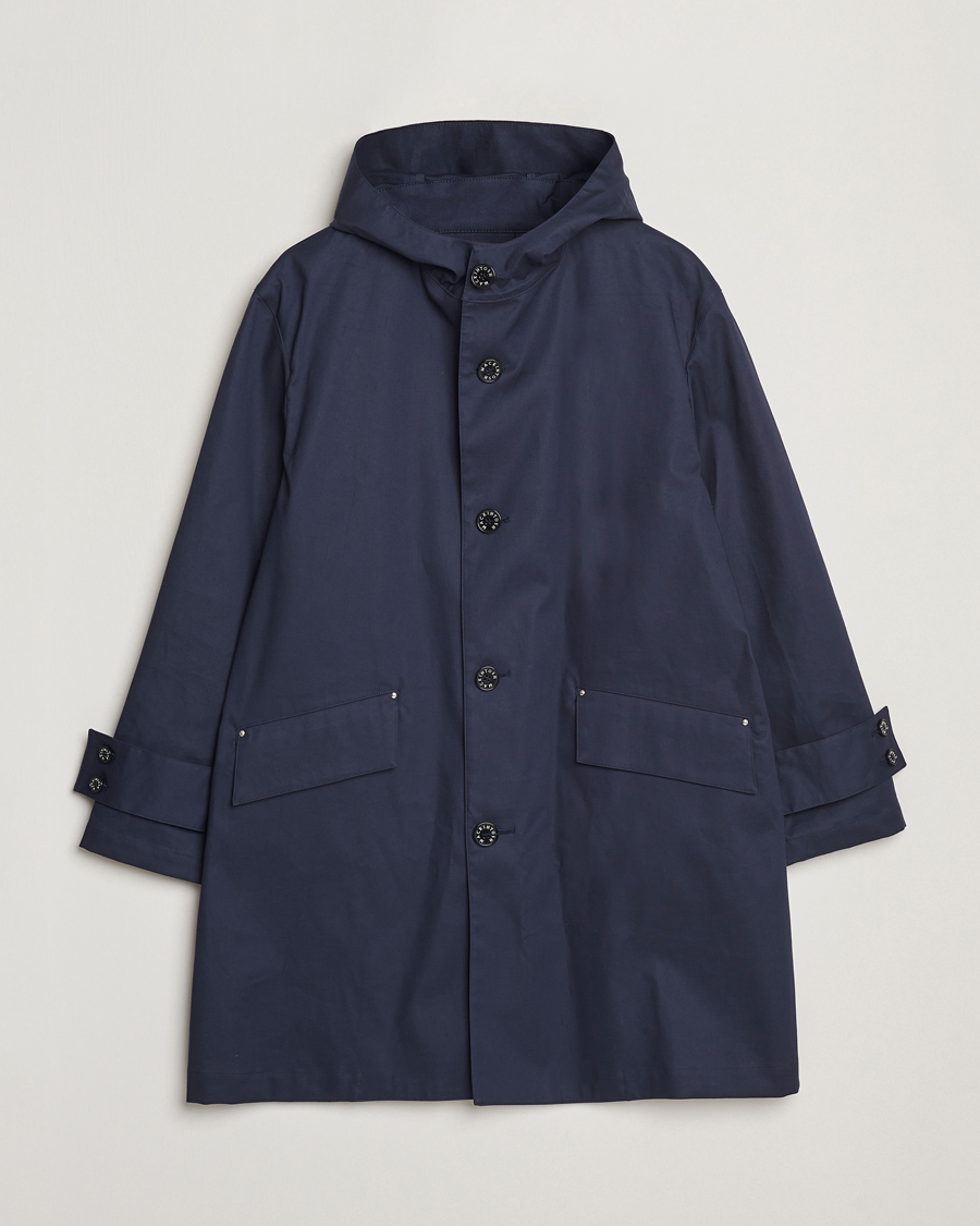 Herren | Jacken | Mackintosh | Humbie GTS Hooded Car Coat Navy