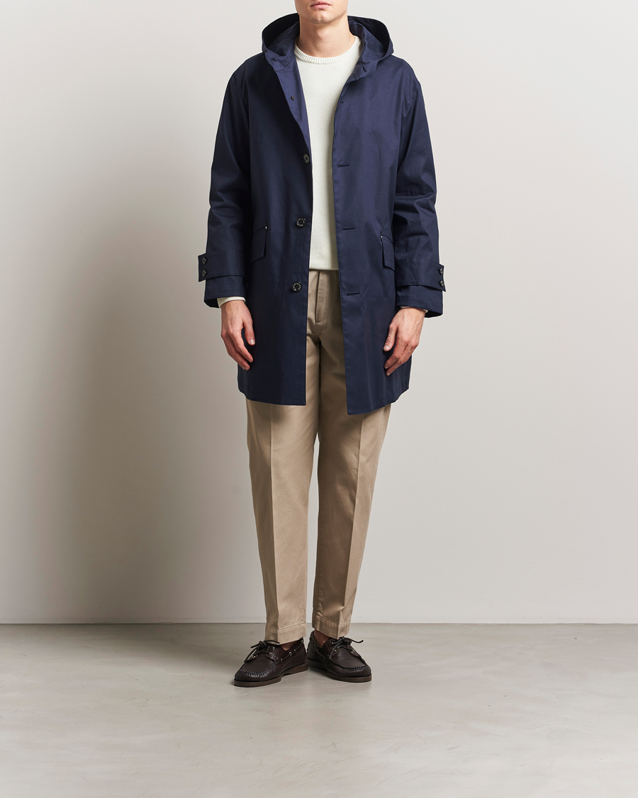 Herren | Jacken | Mackintosh | Humbie GTS Hooded Car Coat Navy