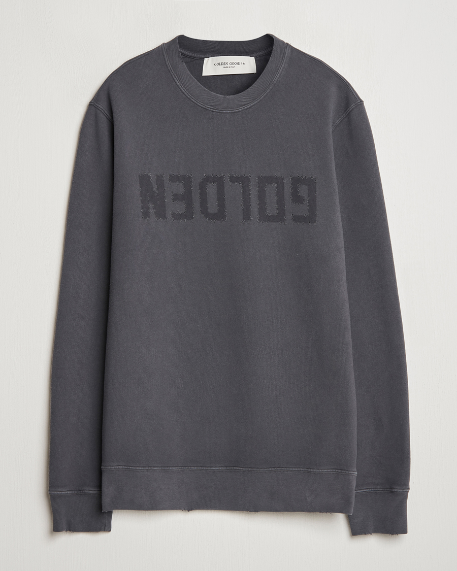 Herren | Pullover | Golden Goose | Distressed Logo Sweatshirt Anthracite