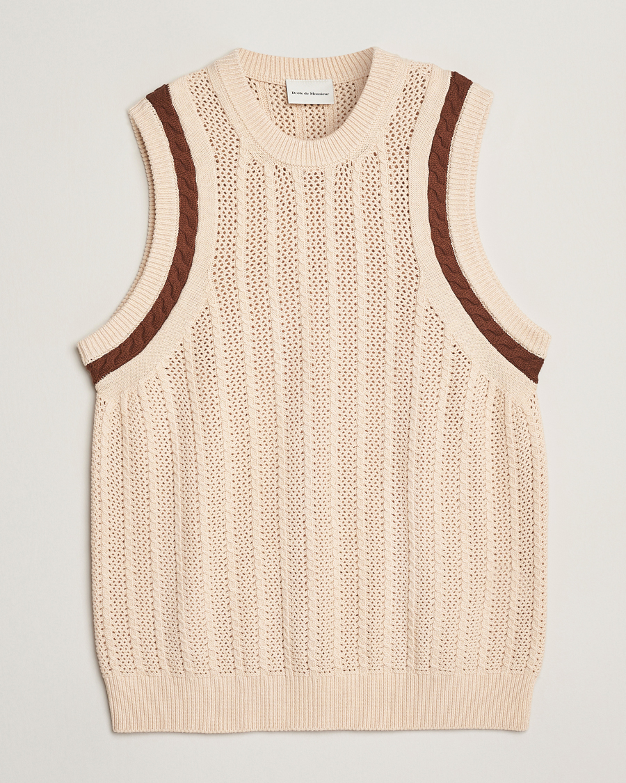 Herren | Pullover | Drôle de Monsieur | Knitted Vest Cream