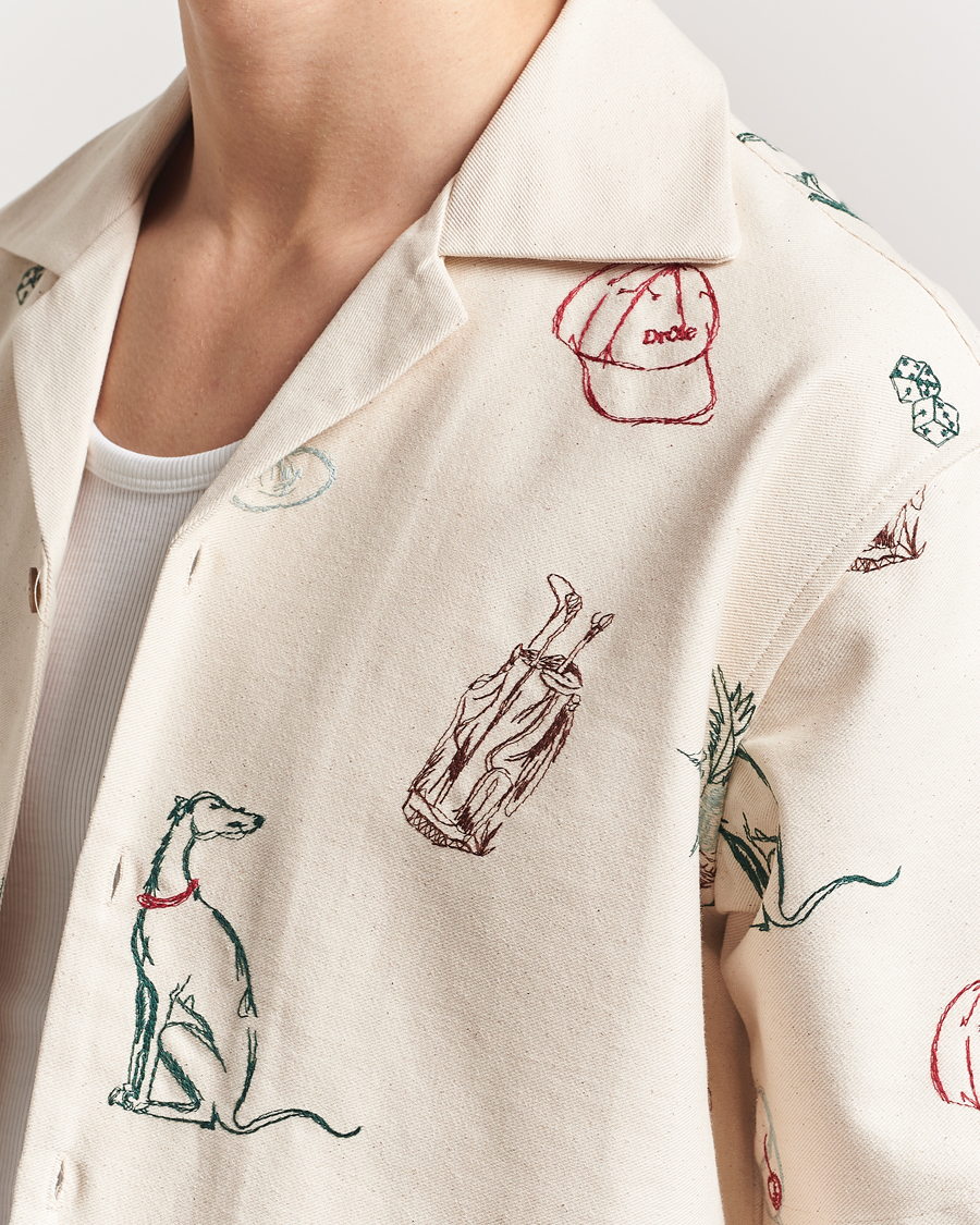 Herren | Hemden | Drôle de Monsieur | Embroidered Country Club Shirt Ecru