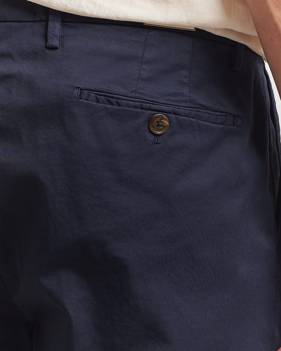 Herren | Shorts | Briglia 1949 | Pleated Cotton Shorts Navy