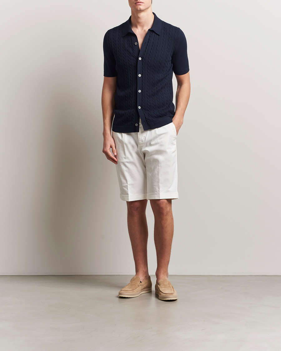 Herren | Shorts | Briglia 1949 | Pleated Cotton Shorts White