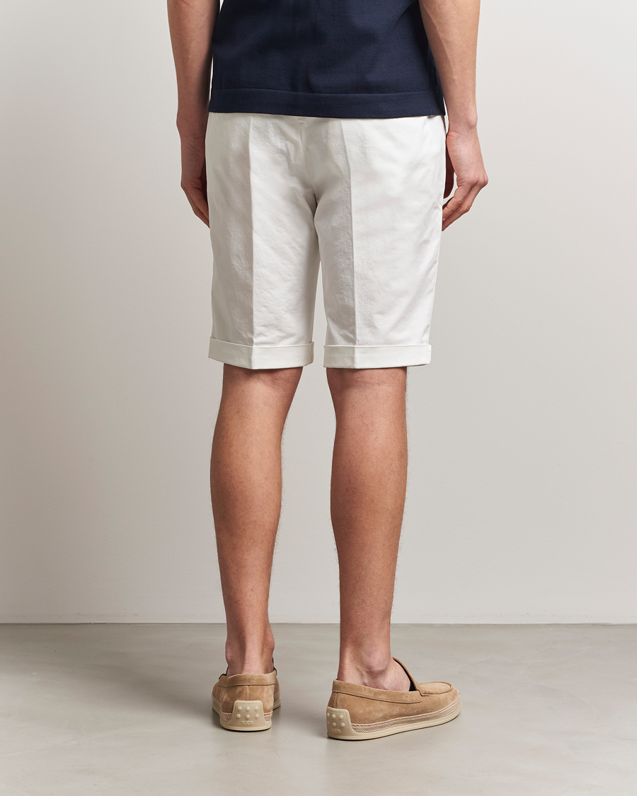 Herren | Shorts | Briglia 1949 | Pleated Cotton Shorts White