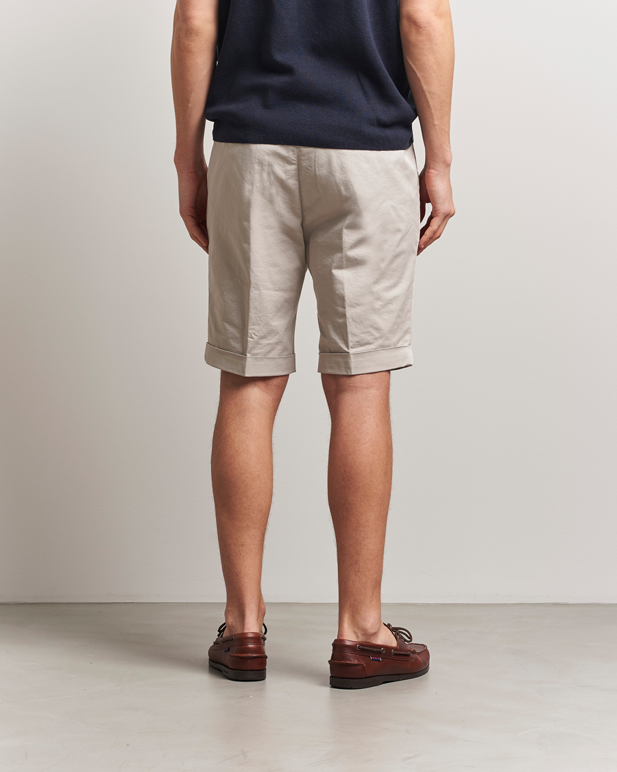 Herren | Shorts | Briglia 1949 | Pleated Cotton Shorts Beige