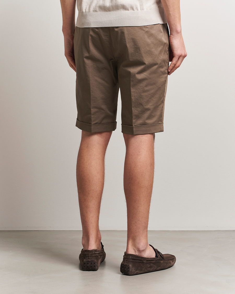 Herren | Shorts | Briglia 1949 | Pleated Cotton Shorts Brown