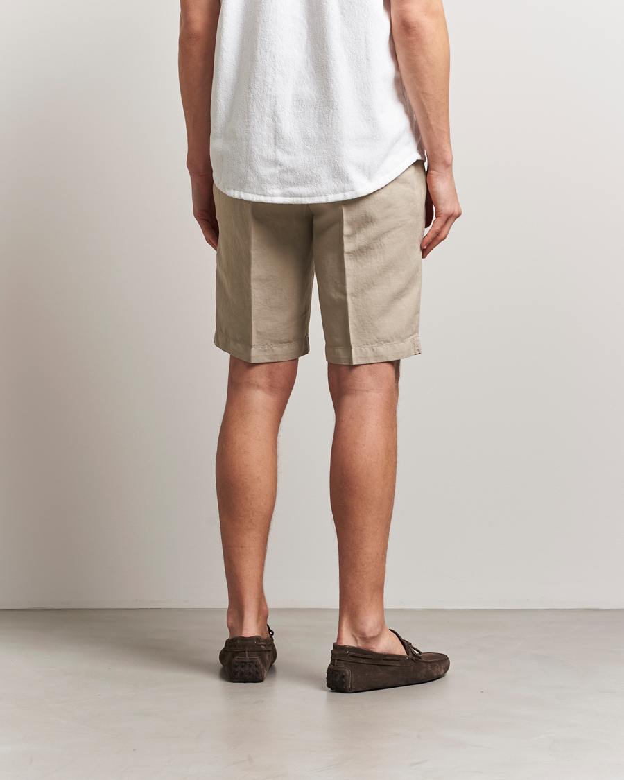 Herren | Shorts | Briglia 1949 | Linen/Cotton Drawstring Shorts Beige