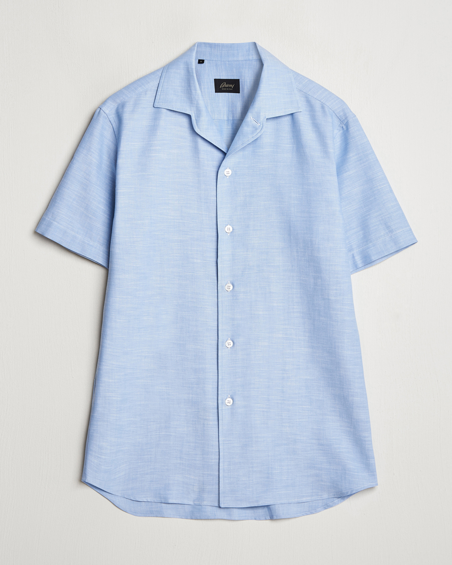 Herren | Hemden | Brioni | Cotton Capri Shirt Light Blue