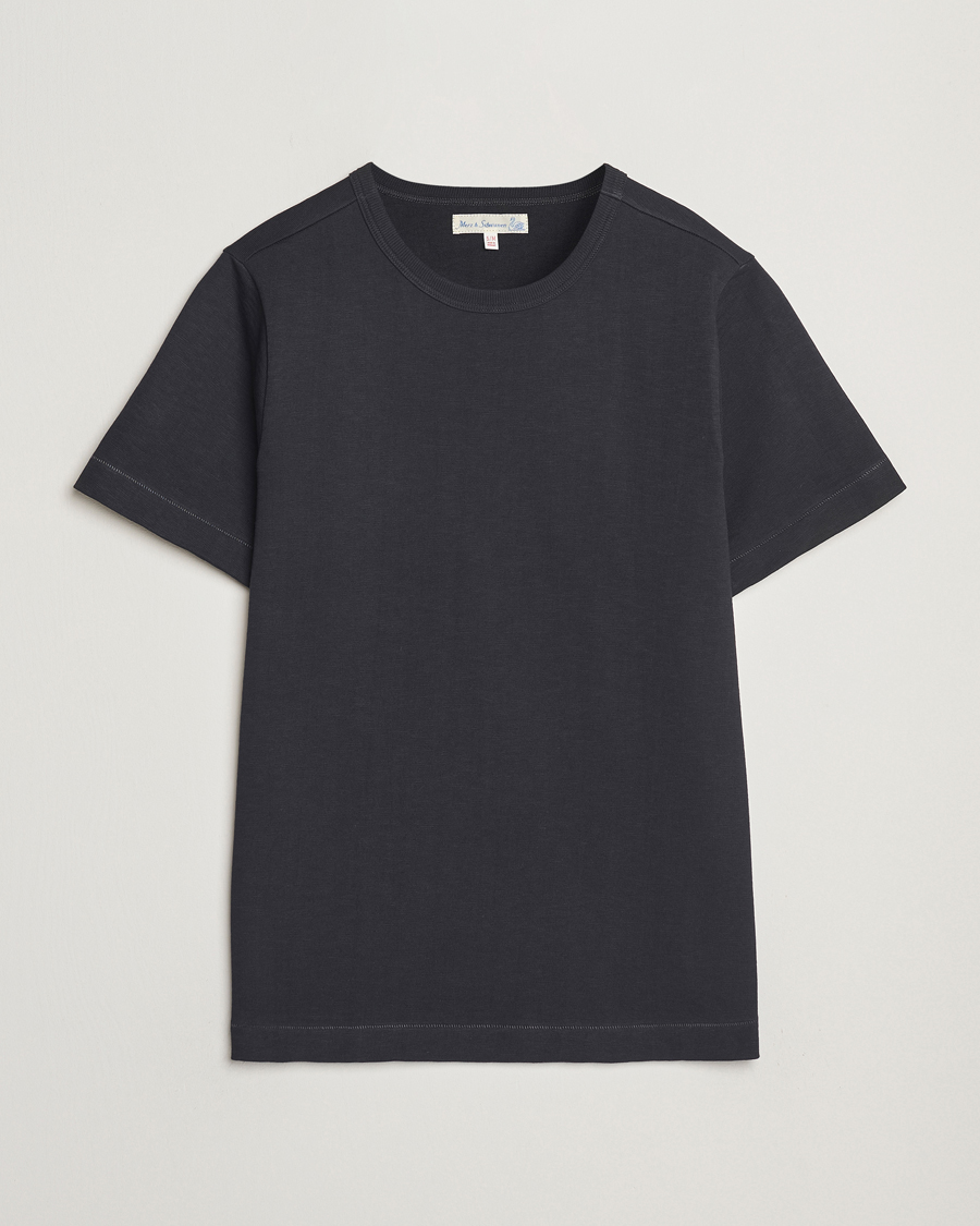 Herren | T-Shirts | Merz b. Schwanen | Relaxed Fit Loopwheeled Heavy T-Shirt Charcoal