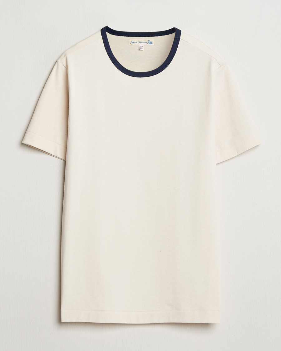 Herren | T-Shirts | Merz b. Schwanen | Classic Fit T-Shirt Nature/Ink
