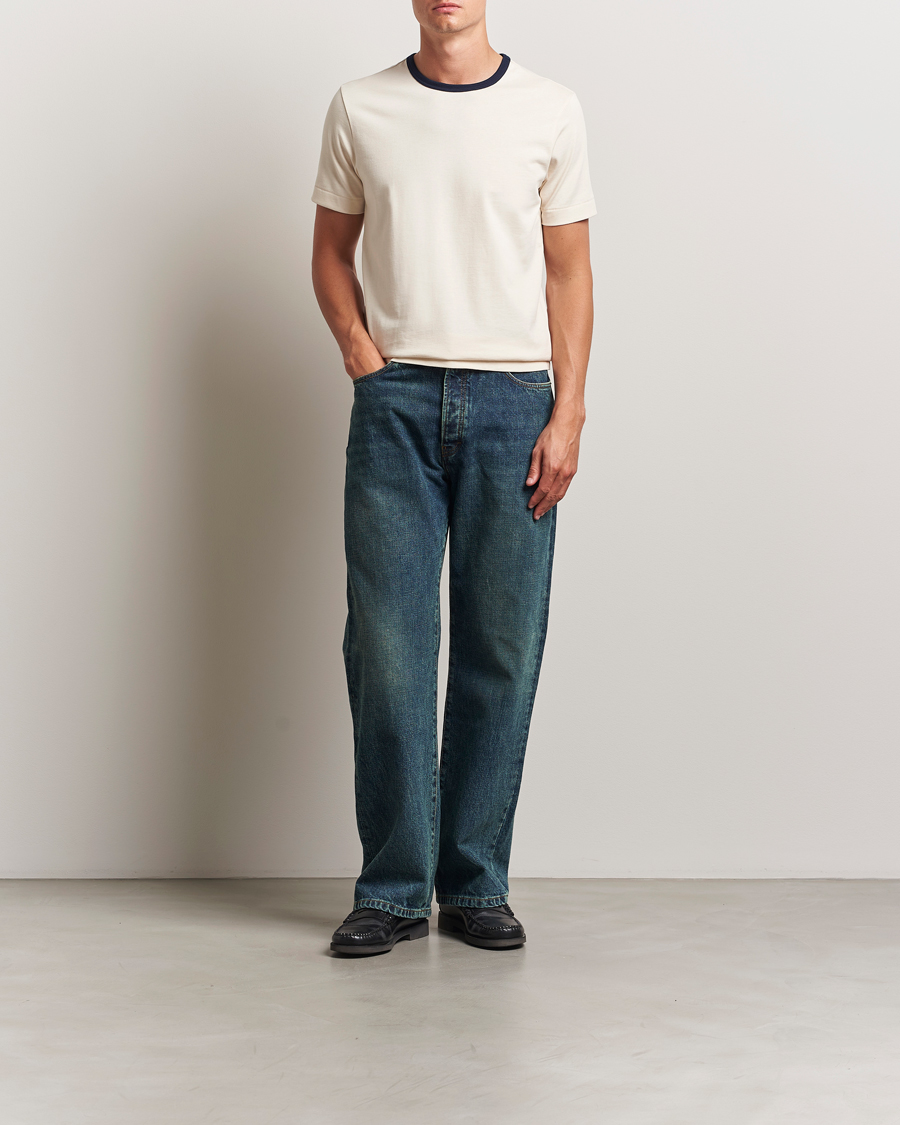 Herren | T-Shirts | Merz b. Schwanen | Classic Fit T-Shirt Nature/Ink