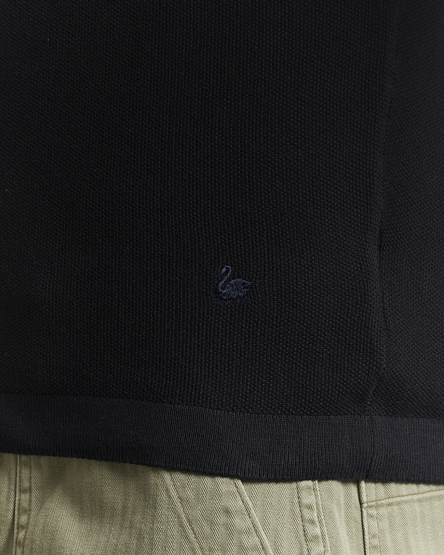 Herren | Poloshirts | Merz b. Schwanen | Relaxed Fit Knitted Polo Black