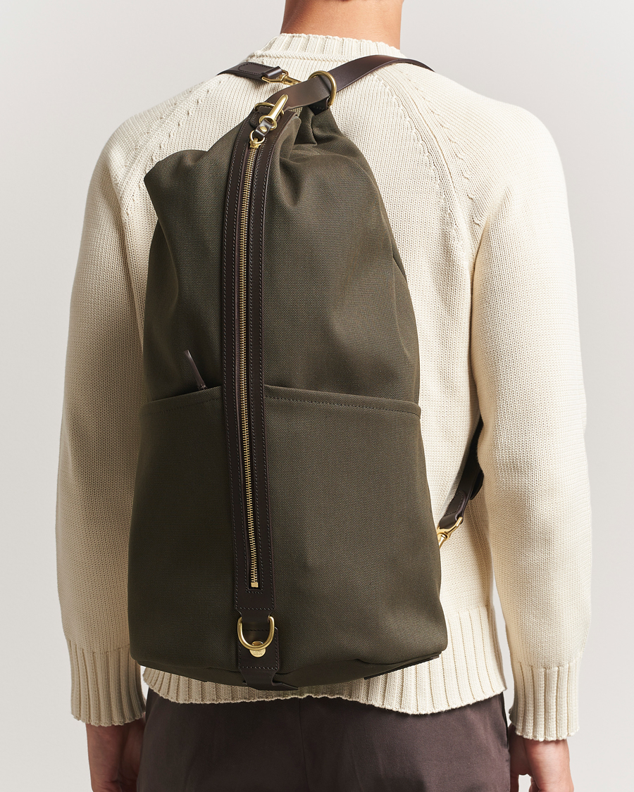 Herren | Taschen | Mismo | M/S Carpet Bag Army/Dark Brown