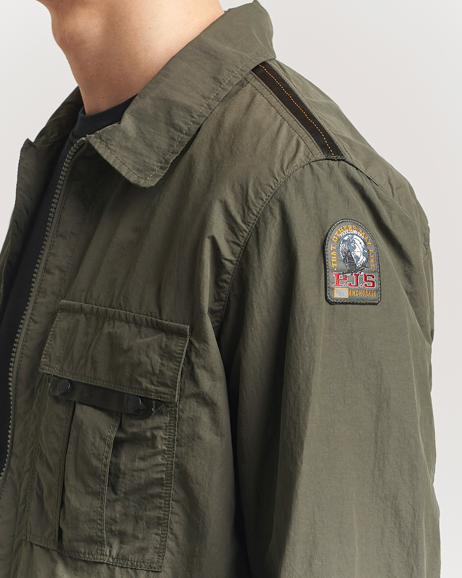Herren | Jacken | Parajumpers | Rayner Peached Poplin Shirt Jacket Kombu Green