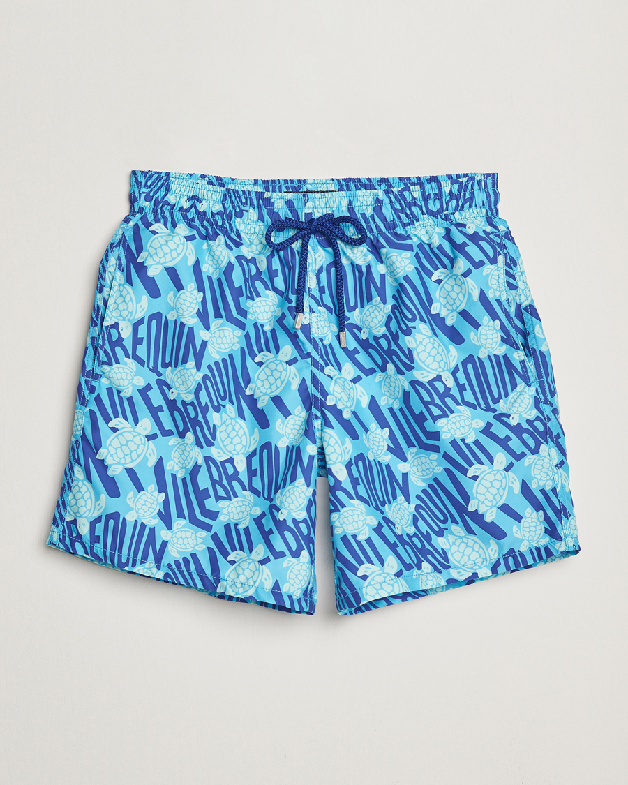Herren | Badehosen | Vilebrequin | Moorea Swimshorts Topaze Bleue