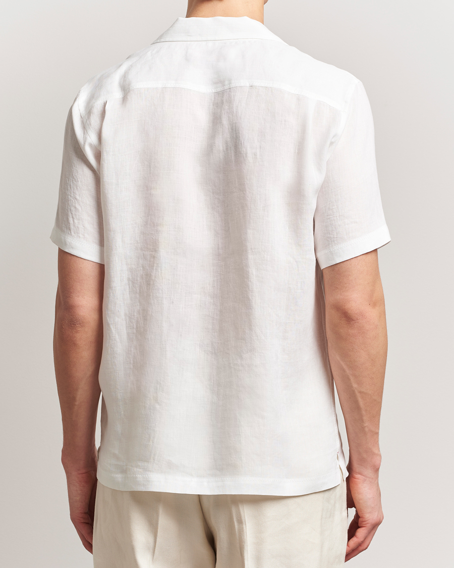 Herren | Hemden | Orlebar Brown | Maitan II Short Sleeve Linen Shirt White