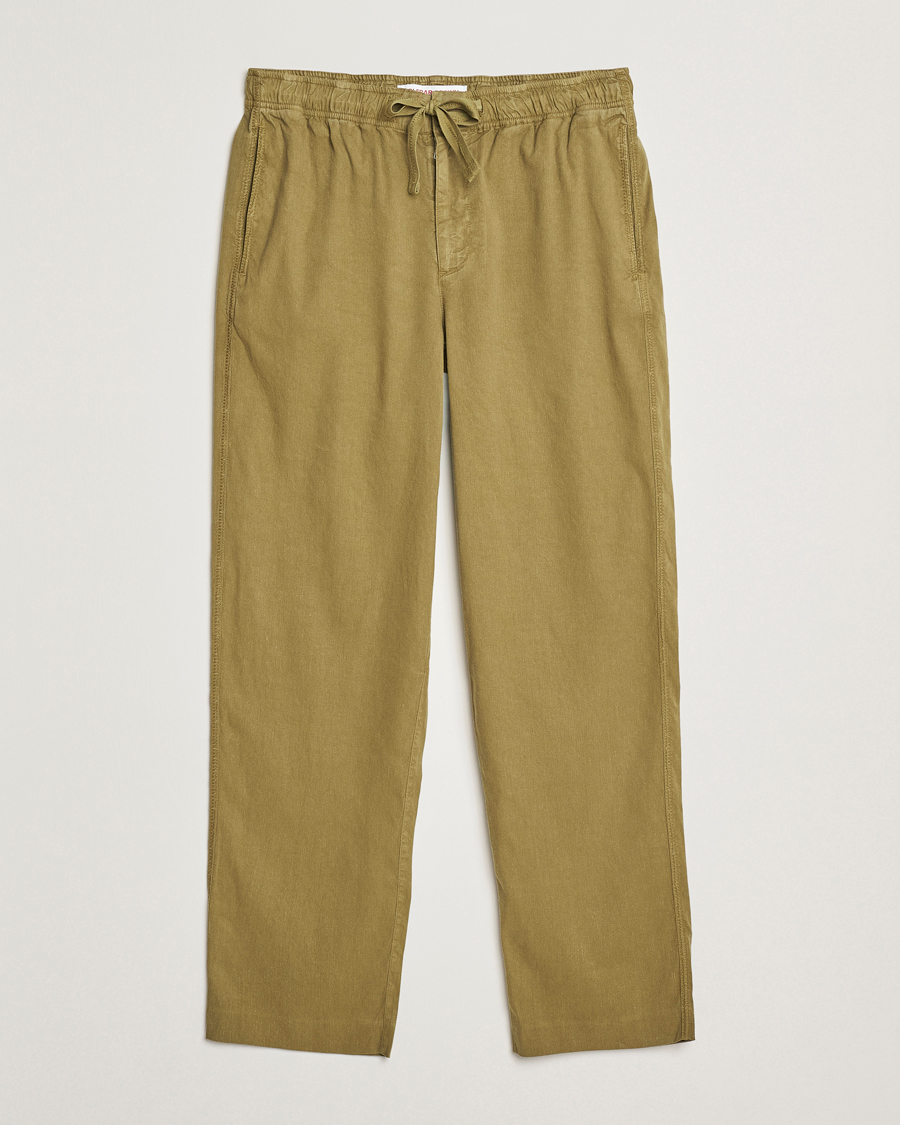 Herren | Hosen | Orlebar Brown | Alex Garment Dyed Linen Pants Agave Green