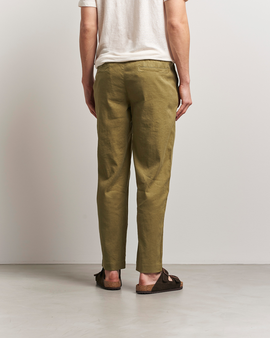 Herren | Hosen | Orlebar Brown | Alex Garment Dyed Linen Pants Agave Green
