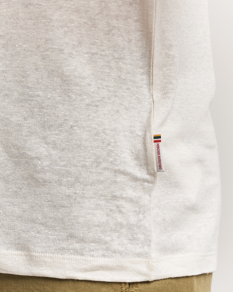 Herren | T-Shirts | Orlebar Brown | Standard Linen T-Shirt Latte