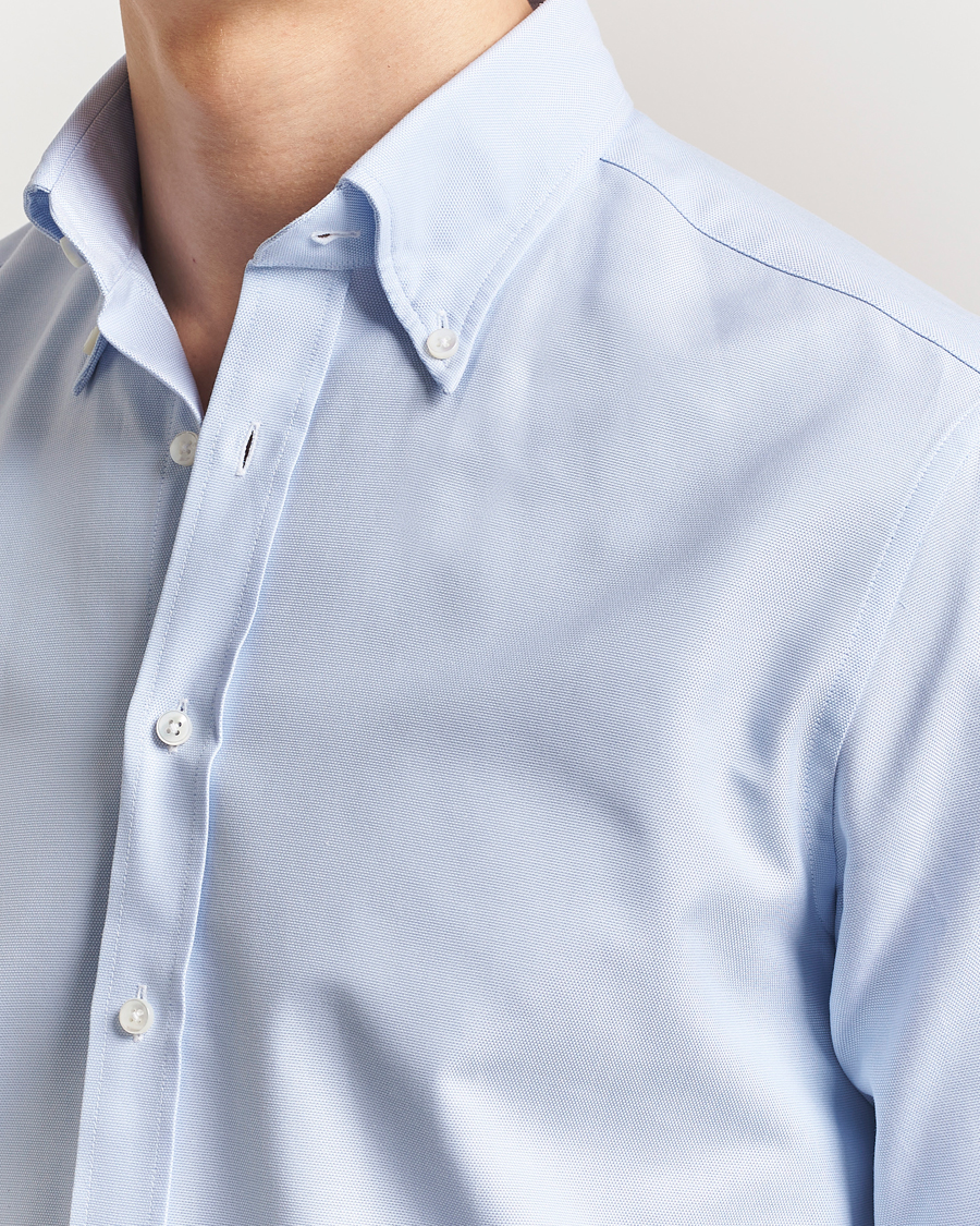 Herren | Hemden | Stenströms | Fitted Body Heavy Oxford Shirt Blue