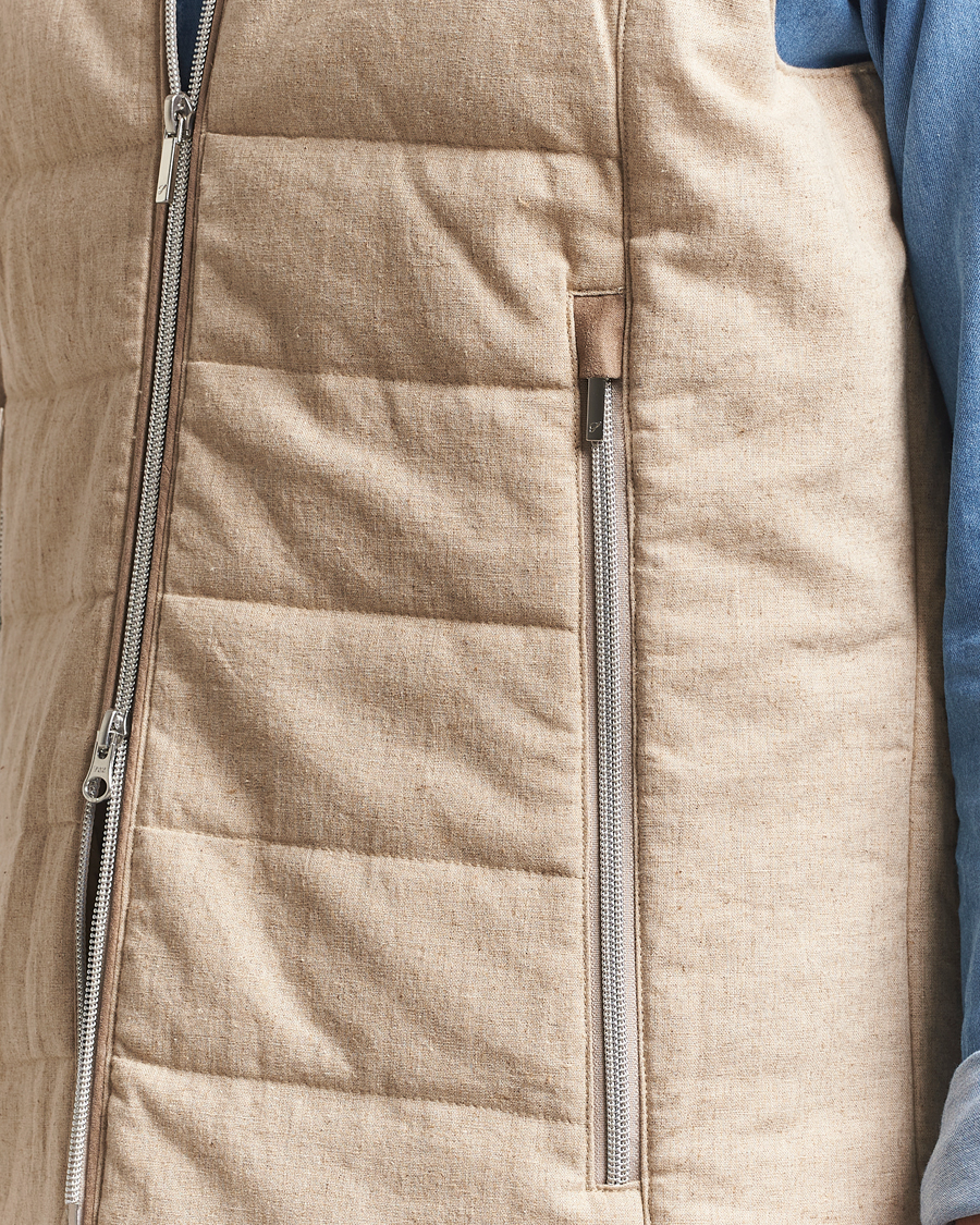 Herren | Jacken | Stenströms | Linen/Alcantar Vest Beige