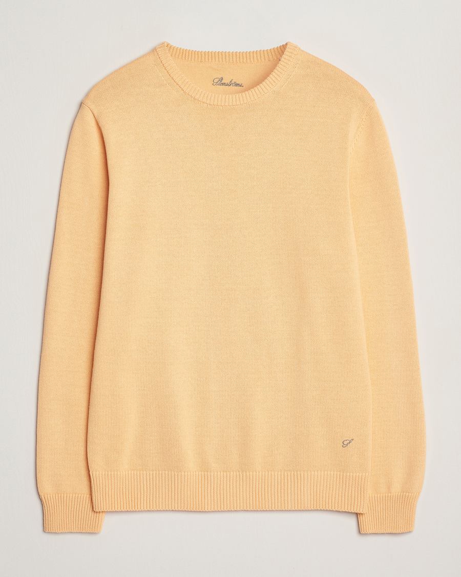 Herren | Pullover | Stenströms | Organic Cotton Knitted Sweater Orange