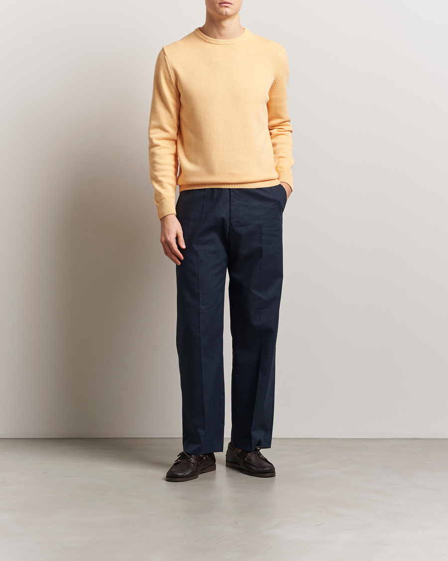 Herren | Pullover | Stenströms | Organic Cotton Knitted Sweater Orange