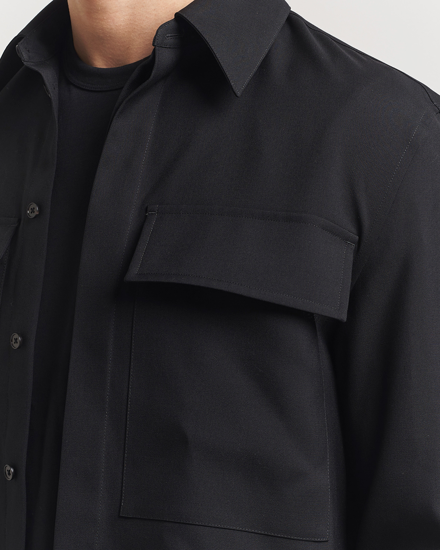 Herren | Hemden | Jil Sander | Double Pocket Gabardine Overshirt Black