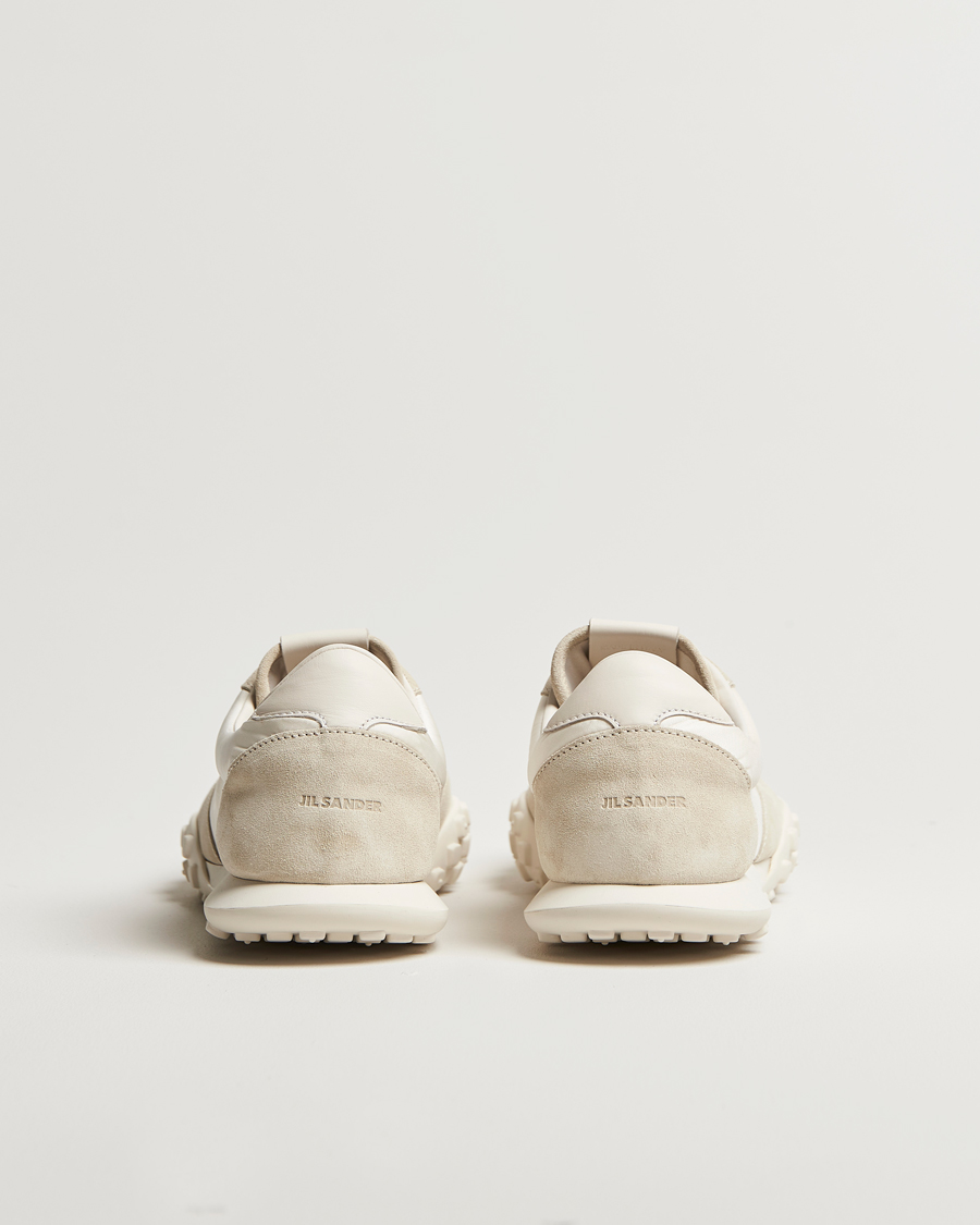 Herren | Jil Sander Nylon/Suede Running Sneaker Off White | Jil Sander | Nylon/Suede Running Sneaker Off White