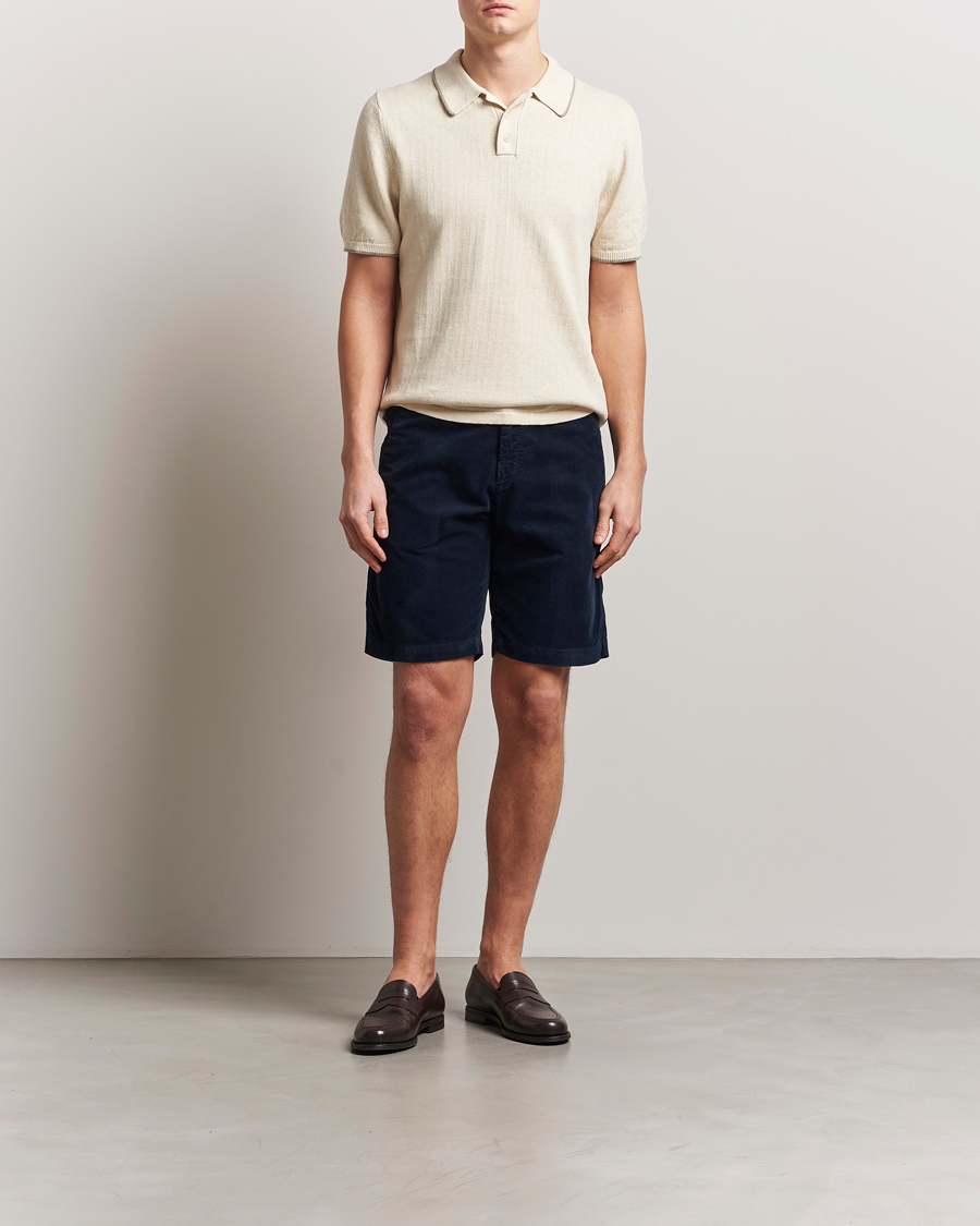 Herren | Shorts | Massimo Alba | Vela Baby Corduroy Shorts Navy