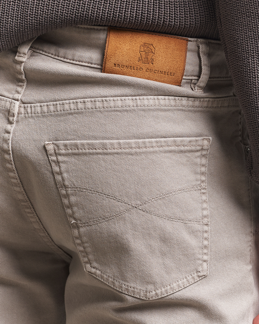Herren | Hosen | Brunello Cucinelli | Slim Fit Bull Denim Pants Grey