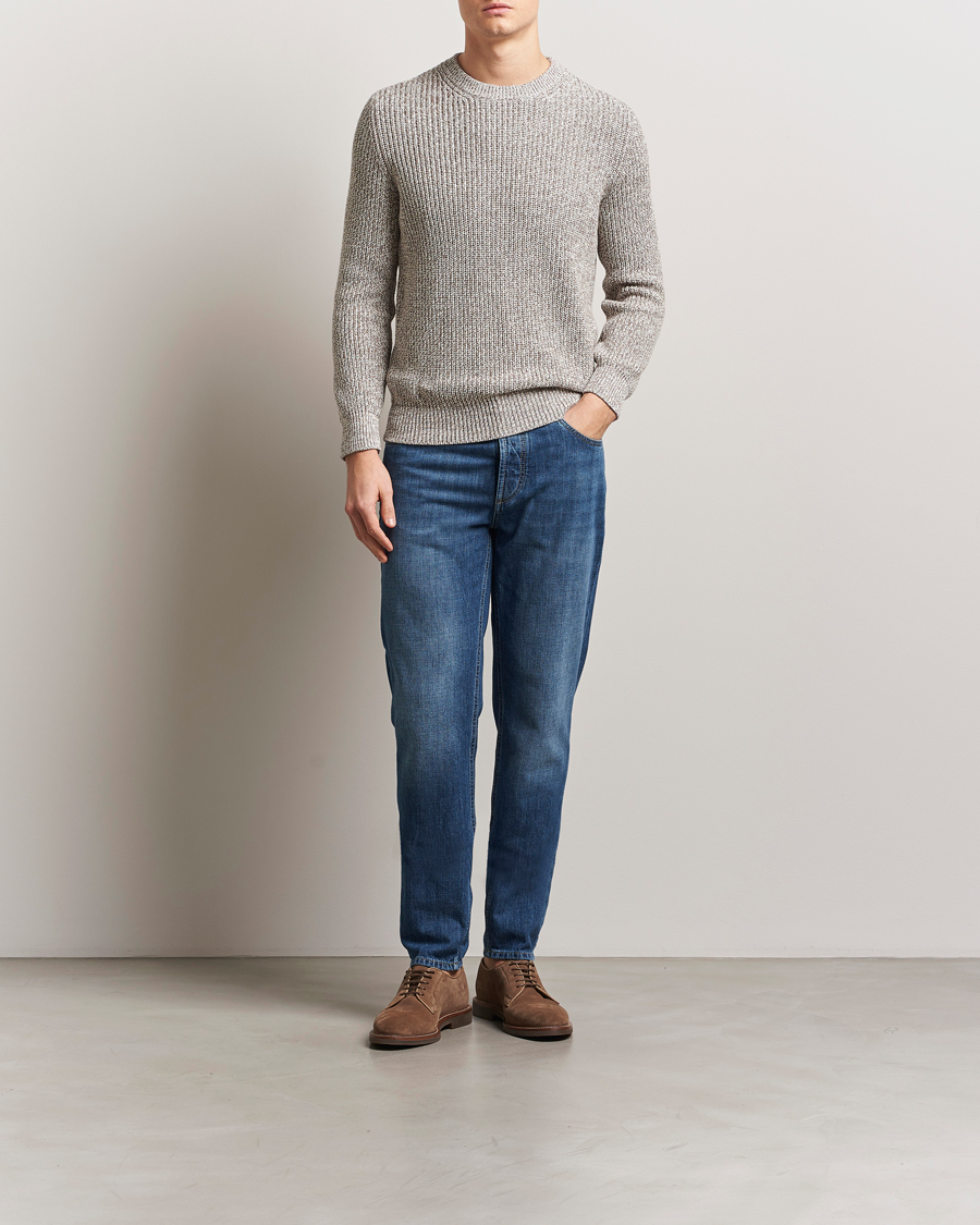 Herren | Pullover | Brunello Cucinelli | Melange Rib Sweater Beige
