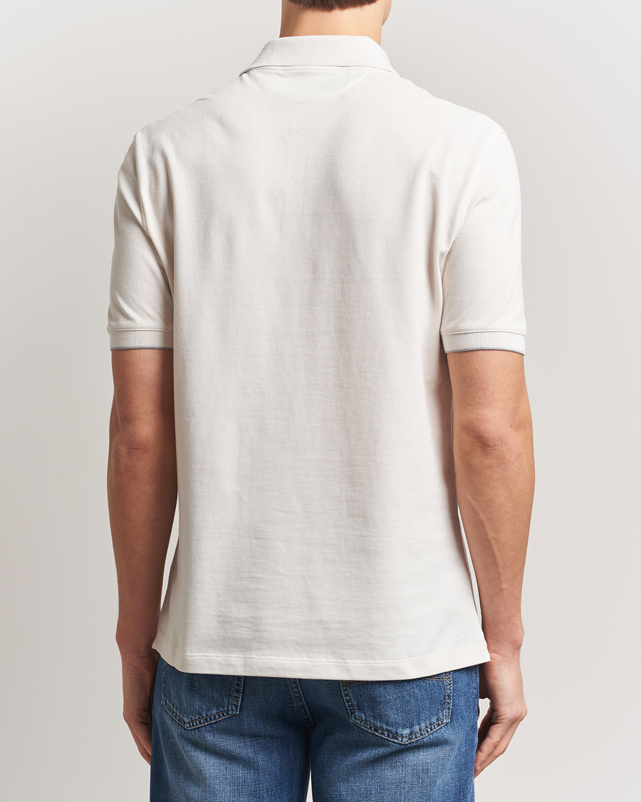 Herren | Poloshirts | Brunello Cucinelli | Short Sleeve Logo Polo Off White