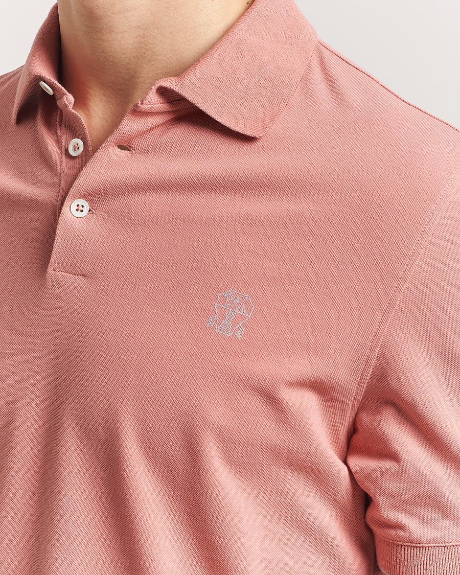 Herren | Poloshirts | Brunello Cucinelli | Short Sleeve Logo Polo Dusty Red