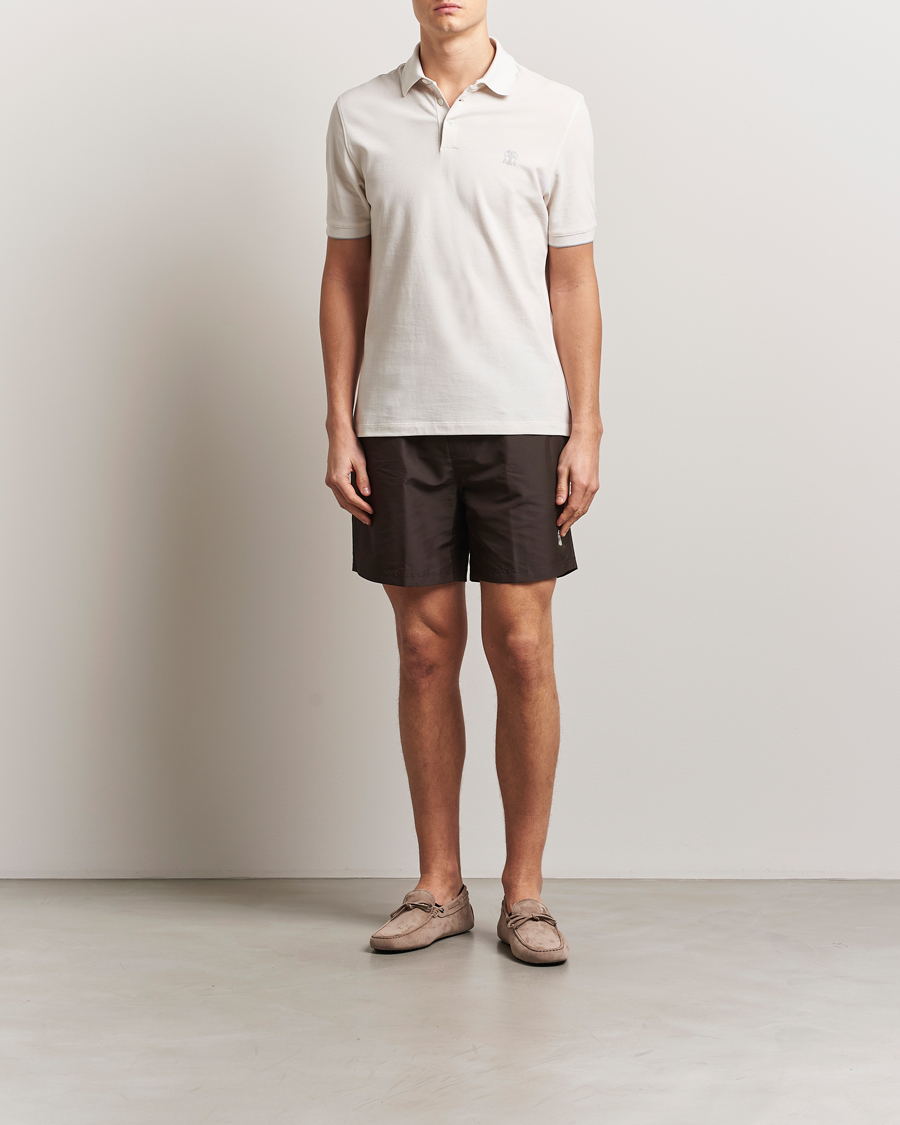 Herren | Badehosen | Brunello Cucinelli | Nylon Swim Trunks Dark Brown