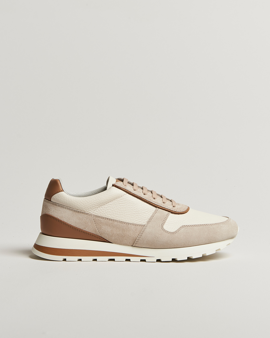 Herren | Brunello Cucinelli Luxury Running Sneakers Light Beige | Brunello Cucinelli | Luxury Running Sneakers Light Beige