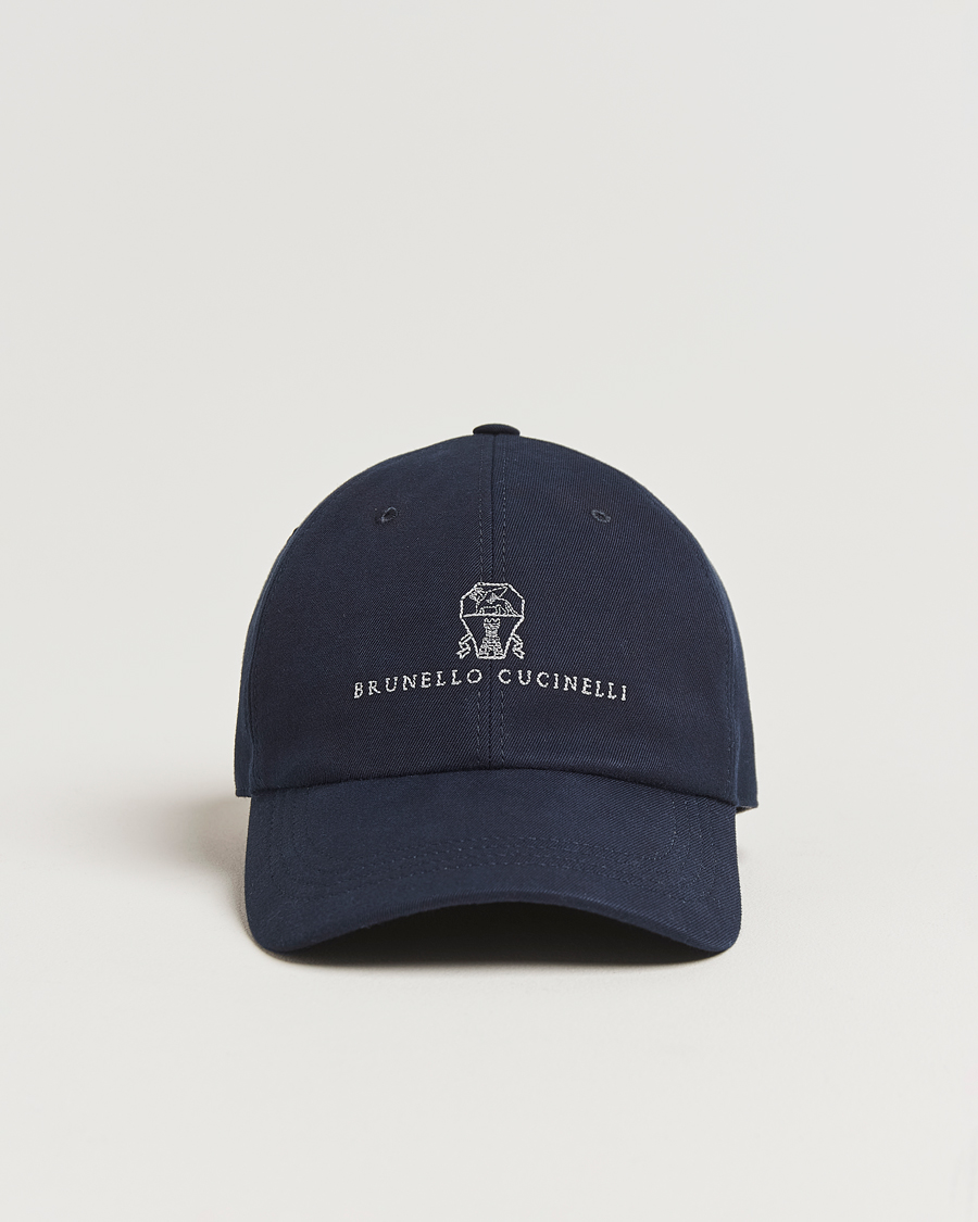 Herren | Brunello Cucinelli Twill Cotton Baseball Cap Navy | Brunello Cucinelli | Twill Cotton Baseball Cap Navy
