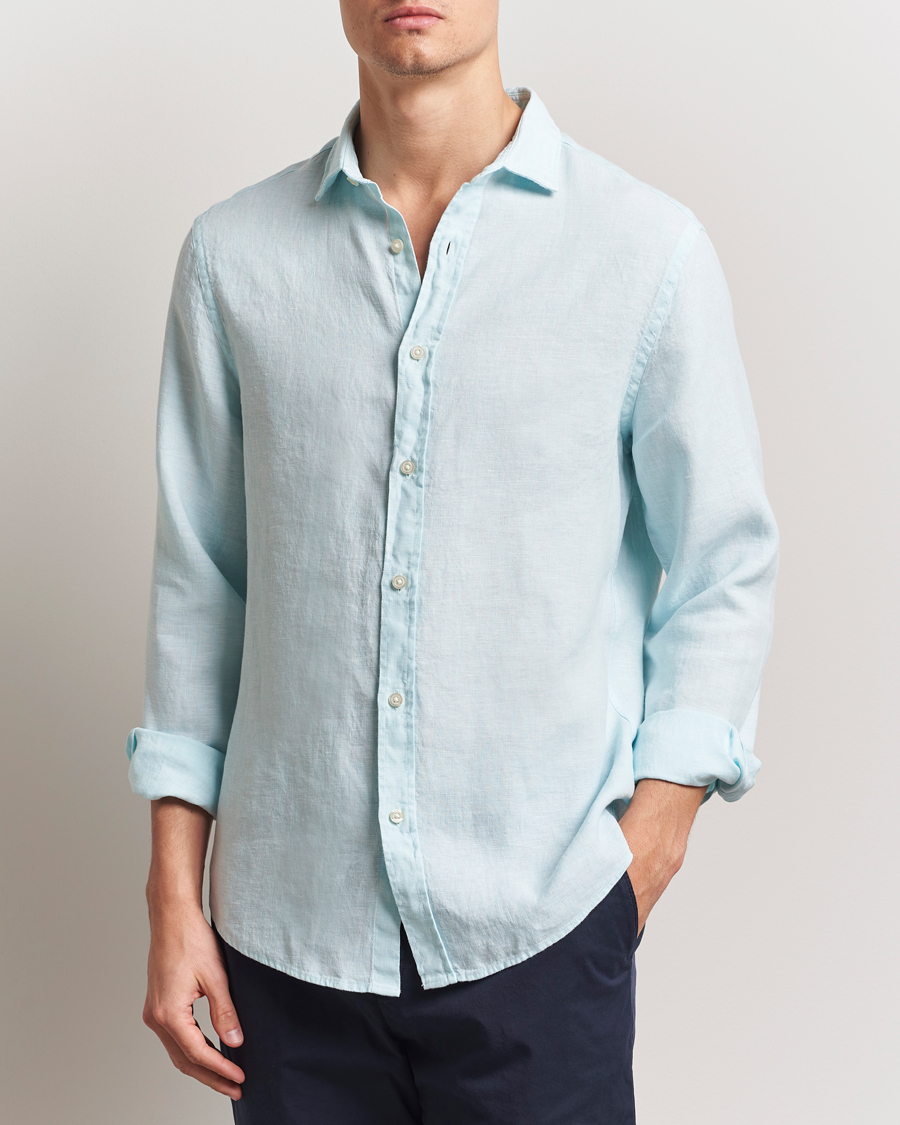 Herren | Hemden | Charles Tyrwhitt | Pure Linen Slim Fit Shirt Aqua